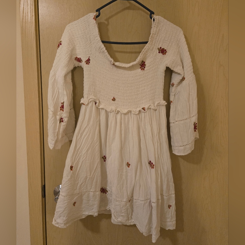 Free People Counting Daisies Embroidered Dress (M)